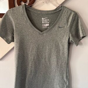 Nike Women's Heather Gray V-Neck Tee